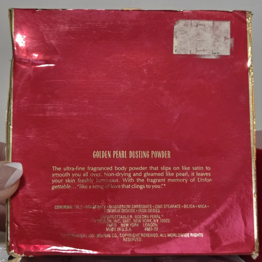 Revlon 'Unforgettable' Golden Pearl‎ Dusting Powder 5 Oz VINTAGE Discontinued